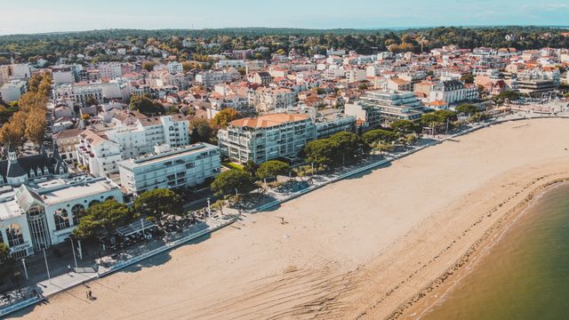 Bassin d'Arcachon, vue de la côte et du littoral
